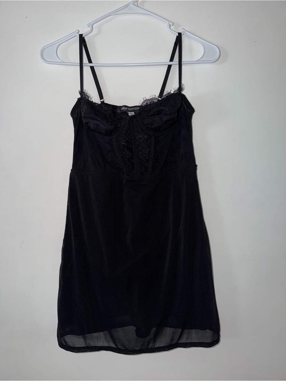 Urban Outfitters Black Lace-Trim Slip